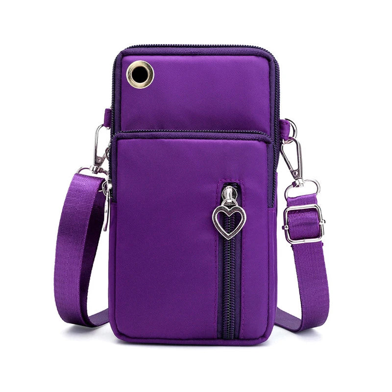 Woman Small Shoulder Bag Girl Cell Phone Sweet Key Coin Storage Organizer