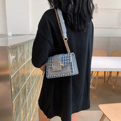 Women's Wide Strap Shoulder Bag Lady Handbag and Purse