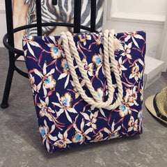 Summer Canvas Bohemian Beach Bag Female Casual Tote Shopping Big Bag