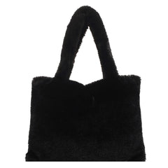 Soft Fluffy Plush Portable Bag Women Faux Fur Autumn Shoulder Clutch Handbags