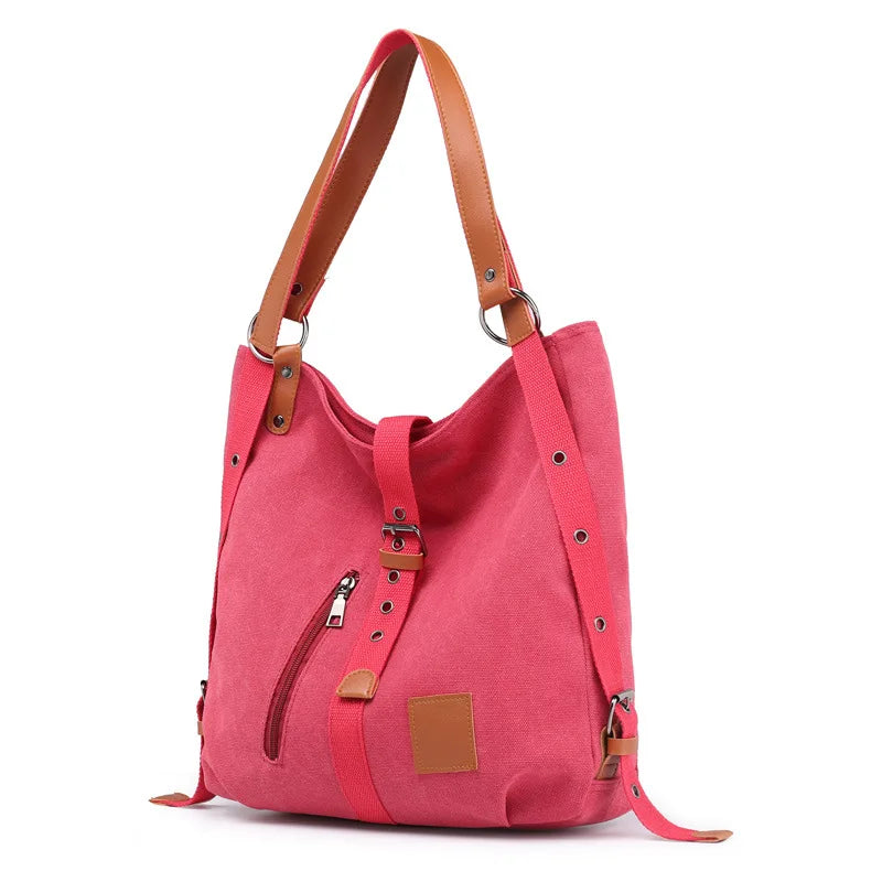 Winter Canvas Women Shoulder Bags Large Capacity Backpacks for School Travel
