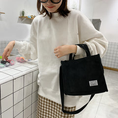 Winter Corduroy Handbags Casual Ladies Shopping Crossbody Bags