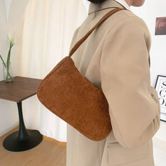 Women's Winter Corduroy Underarm Bag