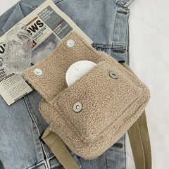 Winter Fluffy Shoulder Bag For Women Small Plush Handbag Crossbody Bag