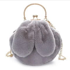 Winter Plush Handbags Shoulder Bag Rabbit Soft Warm Fur Bags Female Chain