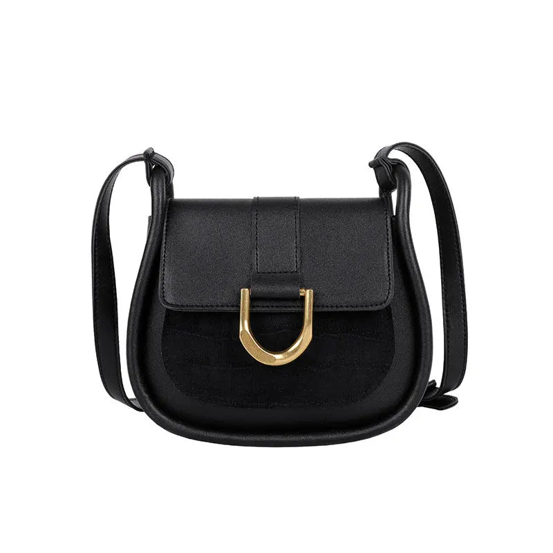 Winter Leather Shoulder Bag Solid Saddler Female Crossbody Bag
