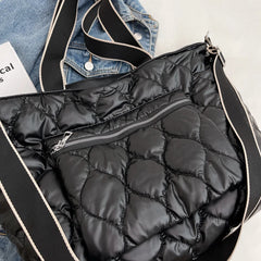 Fashionable Winter Tote Bag with Large Pockets Zipper