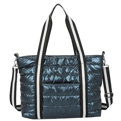 Winter Nylon Women Handbags Large Capacity Casual Quilted Lattice Shoulder Bags