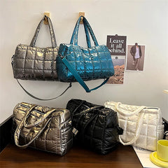 Winter Quilting Shoulder Bag Padded Crossbody Bags for Women
