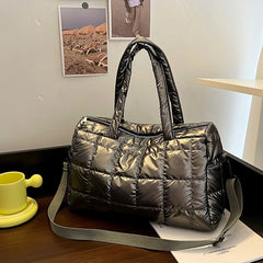 Winter Quilting Shoulder Bag Padded Crossbody Bags for Women