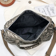 Winter Space Cotton Handbag Female Large Capacity Shoulder Bag Nylon Tote Bag