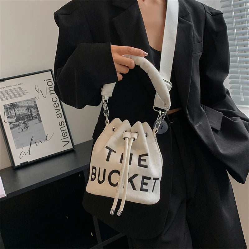 Velvet Winter Bucket Bag Crossbody Shoulder Satchel Lady Bag