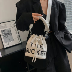 Velvet Winter Bucket Bag Crossbody Shoulder Satchel Lady Bag