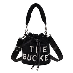 Velvet Winter Bucket Bag Crossbody Shoulder Satchel Lady Bag