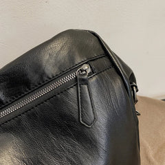 Winter Vintage PU Leather Women's Shoulder Handbags Solid Large Hobo Bags