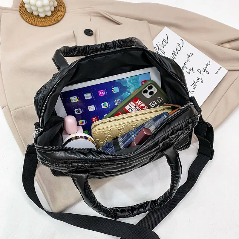 Waterproof Quilted Tote Shoulder Bag for Women Satchel Handbags