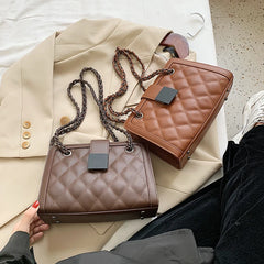 Winter Women Diamond Lattice Shoulder Crossbody Bag