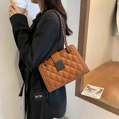 Winter Women Diamond Lattice Shoulder Crossbody Bag