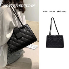 Winter Women Diamond Lattice Shoulder Crossbody Bag