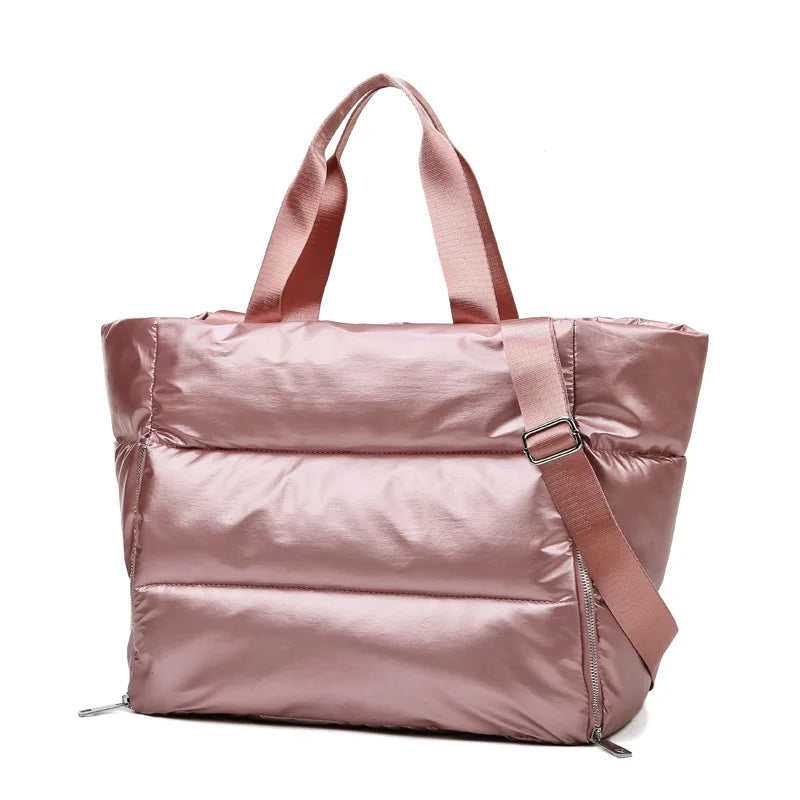 Winter Women Large Capacity Waterproof Nylon Bag Female Space