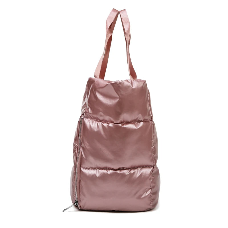 Winter Women Large Capacity Waterproof Nylon Bag Female Space