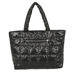 Winter Women's Soft Down Shoulder Bag Large Capacity Tote Bag