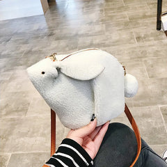 Winter Mini Rabbit Bag Soft Shoulder Messenger Bag