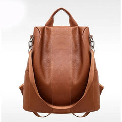 Anti-theft Backpack Casual Leather Large Capacity Dual-use Bag