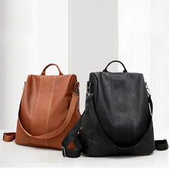 Anti-theft Backpack Casual Leather Large Capacity Dual-use Bag