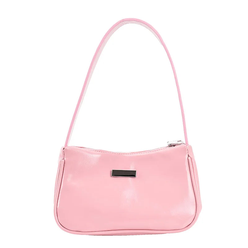 Retro Soft Leather Clutch Purse French Shoulder Bag Small Size Armpit Packs