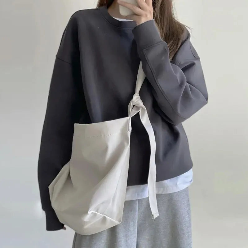 Nylon Tote Bag Crossbody Shoulder High Capacity Travel Handbag