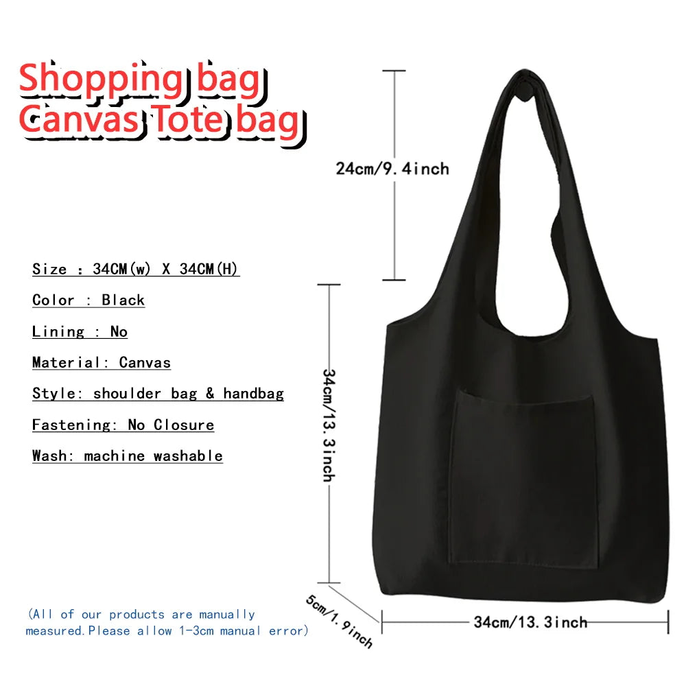 Food Pattern Printing Series Tote Bag Canvas Bag Student Soft Commuter Bag