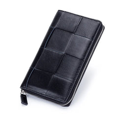 Woven Sheepskin Clutch Wallet Women's Purse Phone Bag Handbag