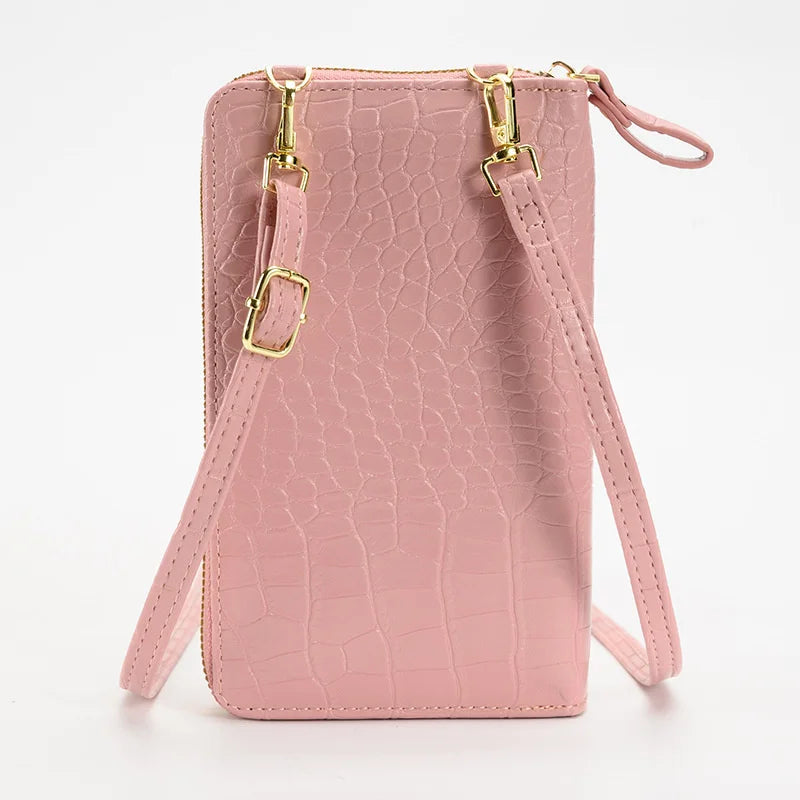 Women Crossbody Bag Large Capacity Double-layer Wallet