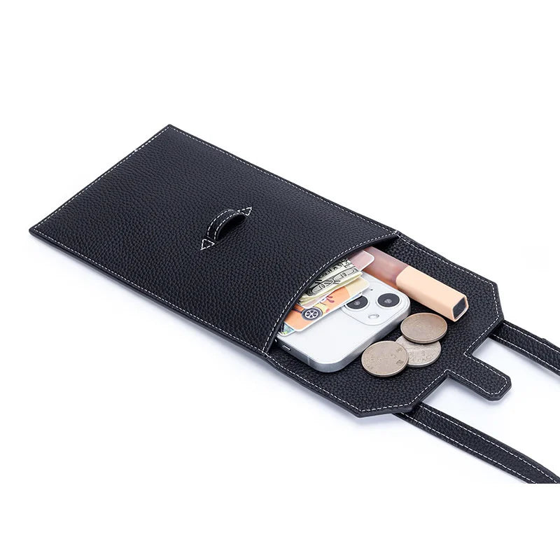 Cow Leather Crossbody Phone Bag for Women