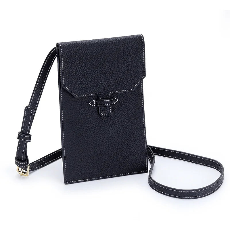 Cow Leather Crossbody Phone Bag for Women