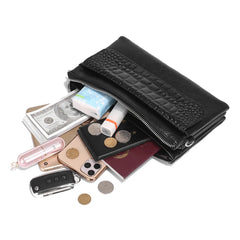 Leather Cross Body Bag for Women Solid Shoulder Messenger Clutch