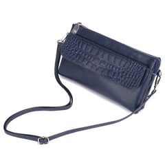 Leather Cross Body Bag for Women Solid Shoulder Messenger Clutch