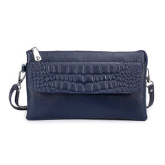 Leather Cross Body Bag for Women Solid Shoulder Messenger Clutch
