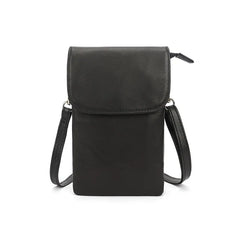 Woman Leather Crossbody Messenger Bag Mini Mobile Phone Pocket