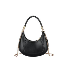 Vintage Leather Hobo Bag for Women Small Crossbody Purse with Chain