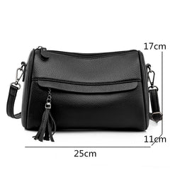 Small Leather Handbag for Women, Cross Body Pillow Messenger Bag