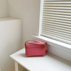 Woman Small Square Bag Ins Handbag PU Leather Ladies Crossbody Shoulder Bag Tide