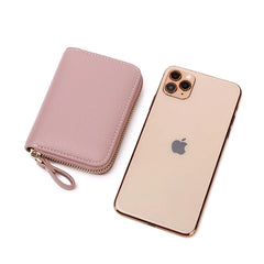 RFID Anti-theft Short Wallet Small Zipper Card Bag