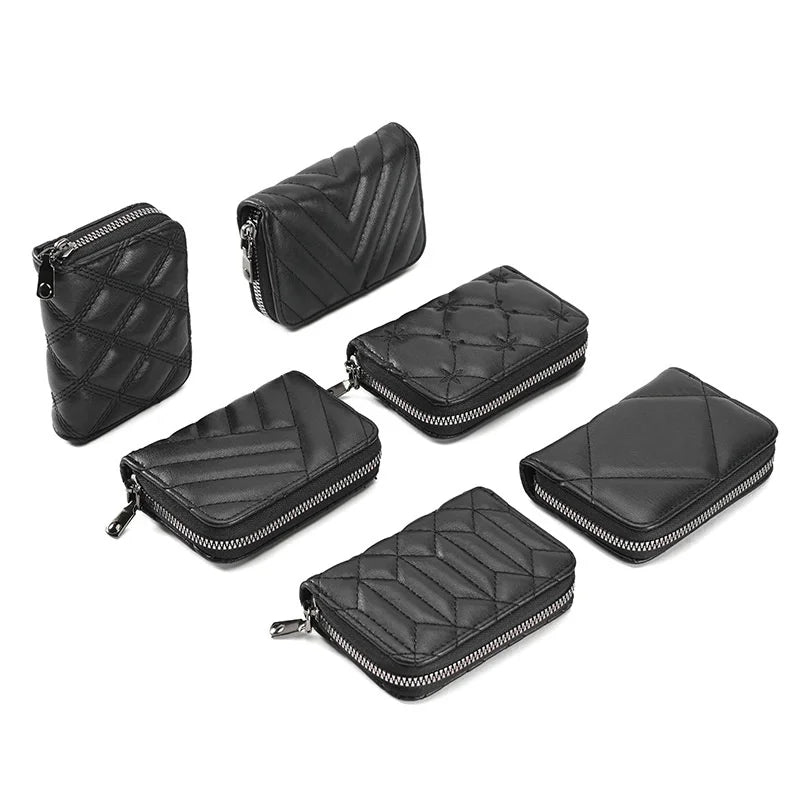 Women Small Wallet Card Purse Card Bag Female Zipper Business Card Case