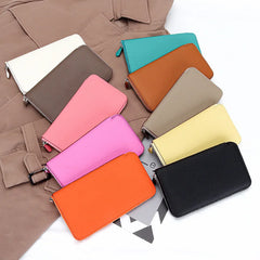 Cow Leather Woman Wallet Coin Bag Mobile Phone Girl Purse