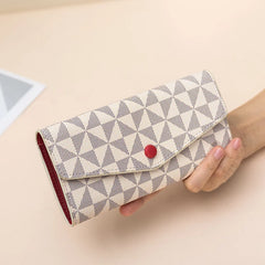 Vintage Leather Wallet Long Purse for Women