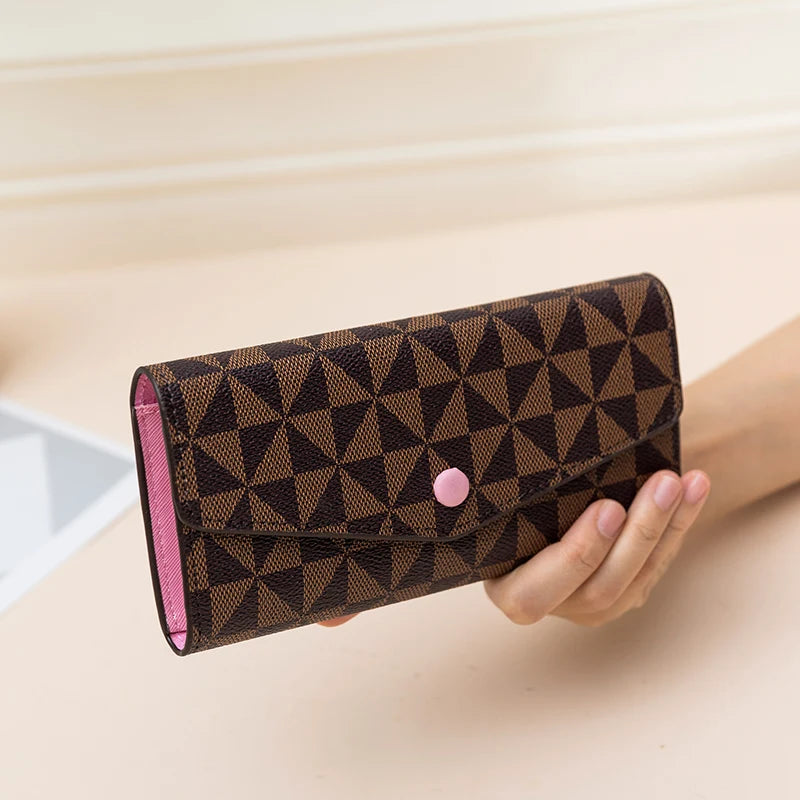 Vintage Leather Wallet Long Purse for Women
