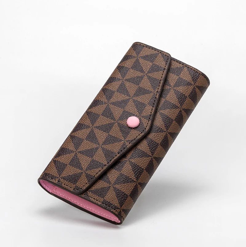 Vintage Leather Wallet Long Purse for Women