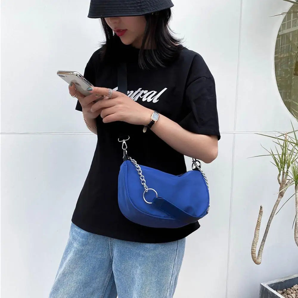 Women's Chain Messenger Bag Underarm French Stick Bag